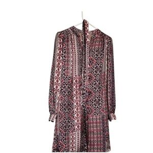 Molly Bracken Pink Tie waist Long Sleeve Dress